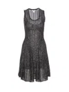 Alaïa Flared Hem Knit Dress In Black