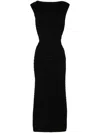 Alaïa Alaia 3d-stripe Midi Dress Women In Black