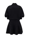 Alaïa Dolman Long Sleeve Turtleneck Sweater Dress In Black