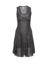 Alaïa Flared Hem Knit Dress In Grey
