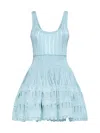 Alaïa Crinoline Mini Dress In Menthe