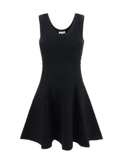 Alaïa Croco Textured Mini Dress In Black
