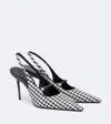 Alaïa Drop Gingham Slingback Pumps In Multicoloured