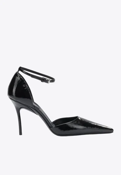 Alaïa Drop Glossy Calfskin Pumps In Black