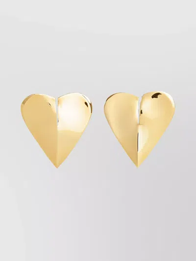 Alaïa Earrings Heart Model Polished Finish In Yellow
