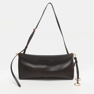 Pre-owned Alaïa East West Le Click Brown Leather Shoulder Bag