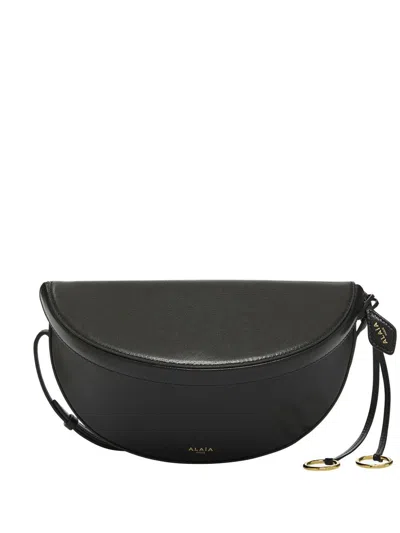 Alaïa East West Leather Belt Bag In Black
