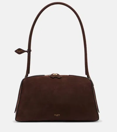Alaïa East West Leather Shoulder Bag In Brown