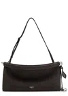 Alaïa East West Medium Nubuck Shoulder Bag In Gray