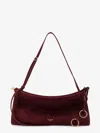 Alaïa East West Medium Suede Shoulder Bag