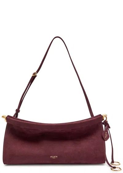 Alaïa East West Nubuck Medium Shoulder Bag