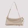 Alaïa East West Shoulder Bag In Grege Calf Leather In White