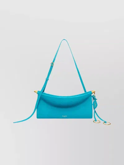 Alaïa East West Small Suede Shoulder Bag