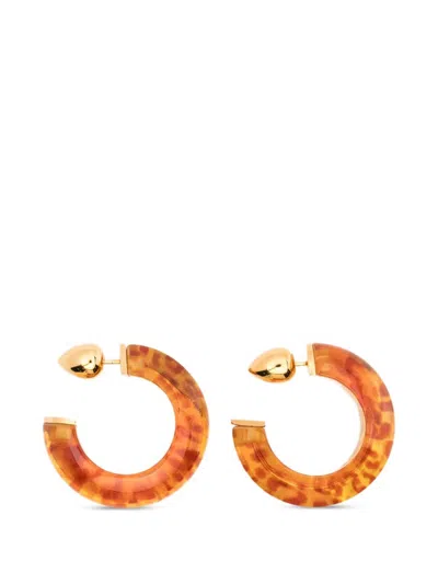 Alaïa Edge Hoop Earrings In Red