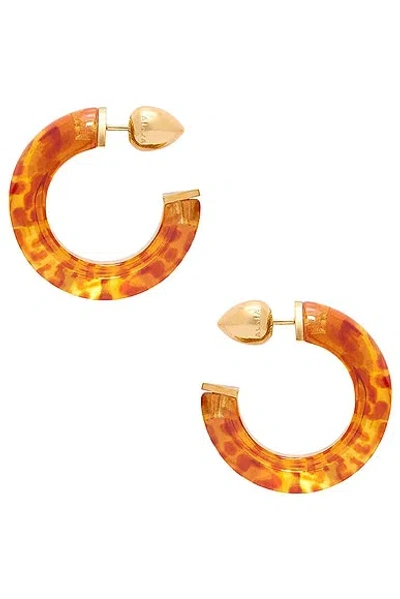 Alaïa Edge Hoop Earrings In Rouge Leopard