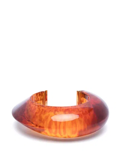 Alaïa Edge Medium Cuff Bracelet In Red