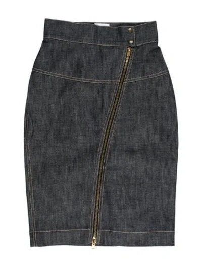Pre-owned Alaïa Édition Été 1986 Mini Skirt In Blue