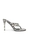 Alaïa Infradito Thong Mules In Elaphe In Animal Print