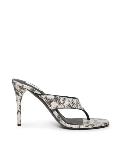 ALAÏA ELAPHE FLIP-FLOP MULES