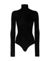 Alaïa Elastic High-collar Jumpsuit In Black