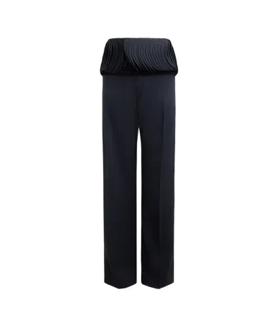 Alaïa Elastic Waist Casual Pants In Black