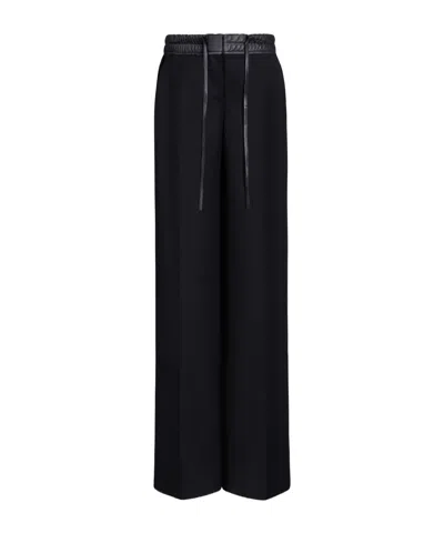 Alaïa Elastic Waist Casual Pants In Black
