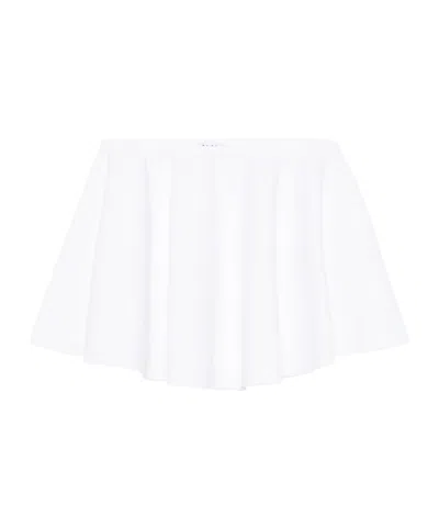Alaïa Elastic Waist Skirt In White