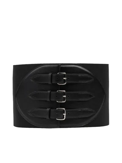 Alaïa Elasticized Corset Belt In Black