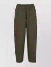 Alaïa Womens Olive Peplum Wide-leg Cotton-poplin Trousers In Green