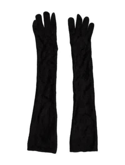 Pre-owned Alaïa Elbow Gloves In Black