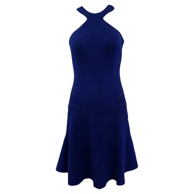 Pre-owned Alaïa Alaia Electric Blue Body Con Mini Dress, 2000s