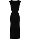 Alaïa Alaia 3d-stripe Midi Dress Women In Black