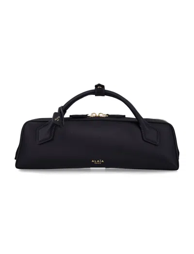 Alaïa Alaia Elegant Mini Satin Pochette With Double Zip Closure In Black