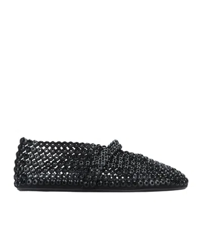 Alaïa Embellished Ballet Flat Shoes In Black