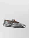 Alaïa Embellished Leather Ballet Flats In Grey