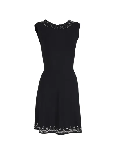 Pre-owned Alaïa Embellished Sleeveless Mini Dress In Black