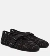 Alaïa Eyelet Detail Suede Ballerina Flats In Multi