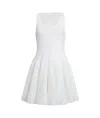Alaïa Lace-detail Skater Mini Dress In White
