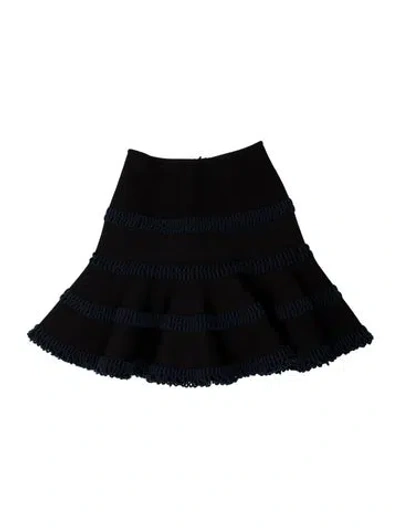 Pre-owned Alaïa Embroidered Accent Mini Skirt In Multi