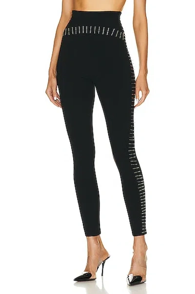 Alaïa Embroidered Legging In Noir Alaia