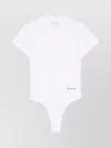 Alaïa Embroidered Logo Bodysuit T-shirt In White