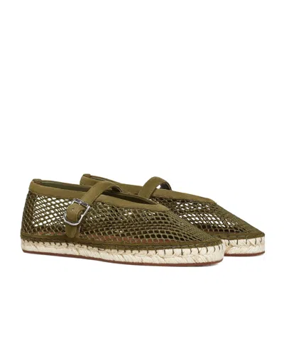 Alaïa Espadrilles In Fishnet And Suede In Brown