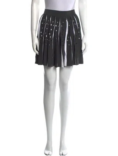 Pre-owned Alaïa Eyelet Trim Mini Skirt In Black