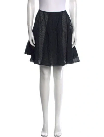 Pre-owned Alaïa Eyelet Trim Mini Skirt In Blue