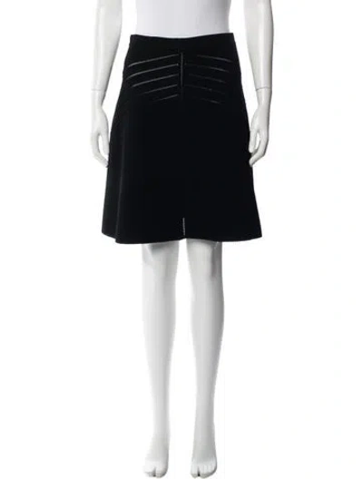 Pre-owned Alaïa Eyelet Trim Mini Skirt In Blue