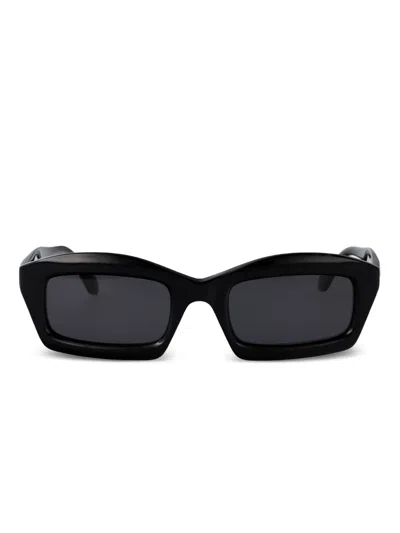Alaïa Eyewear 아제딘 직사각 프레임 선글라스 In Black