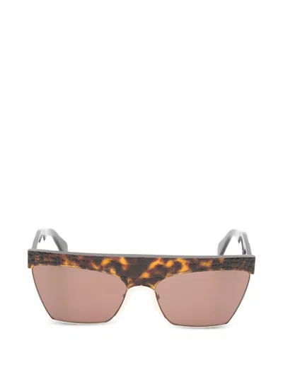 Alaïa Eyewear Croc-effect Tortoiseshell-shell Sunglasses In Brown