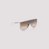 Alaïa Mask Sunglasses Metal Frame Gradient Lenses In Metallic