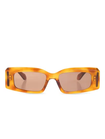 Alaïa Eyewear Eckige Sonnenbrille In Braun
