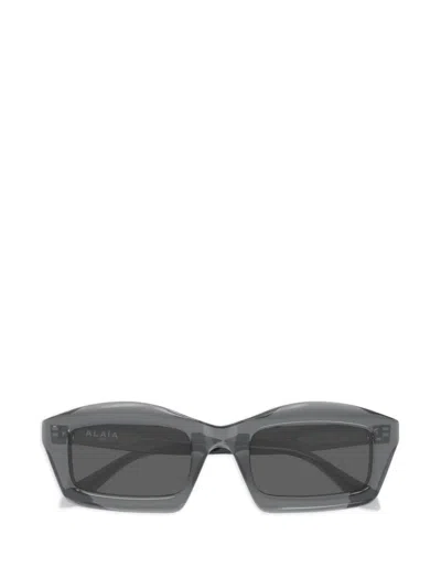 Alaïa Eyewear Rectangle Sunglasses In Grey